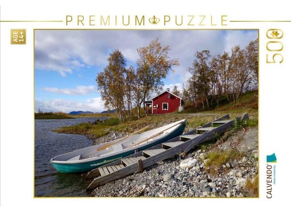 CALVENDO Puzzle Haus an der E8 von Muonio nach Kilpisjärvi | 500 Teile Lege-Größe 48 × 36 cm Foto-Puzzle für Erwachsene