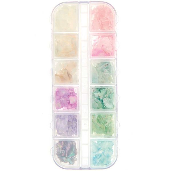 Produktbild: F&uuml;llmaterial Muschelsplitter, pastell irisierend, 10g