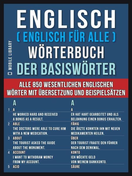 Produktbild: Englisch ( Englisch f&uuml;r Alle ) W&ouml;rterbuch der Basisw&ouml;rter
