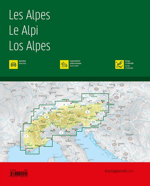 Produktbild: Freytag & berndt Autoatlas Die Alpen 1:150.000