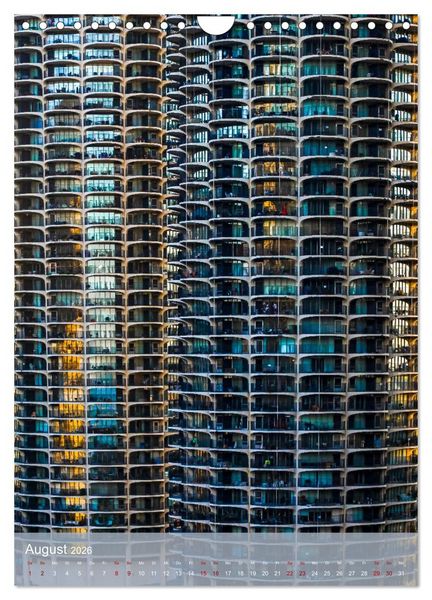Produktbild: Architektur Facetten Chicago 2026 (Wandkalender 2026 DIN A4 hoch), CALVENDO Monatskalender
