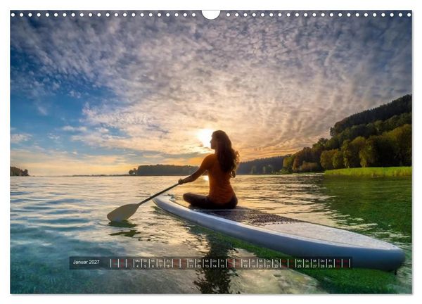 Produktbild: Im Fluss der Zeit &ndash; SUP-Momente zum Durchatmen (Wandkalender 2027 DIN A3 quer), CALVENDO Monatskalender
