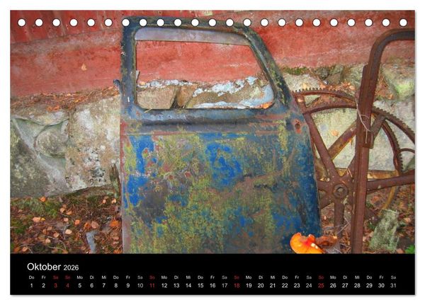 Produktbild: Schrottautos im Kyrk&ouml; Mosse (Tischkalender 2026 DIN A5 quer), CALVENDO Monatskalender