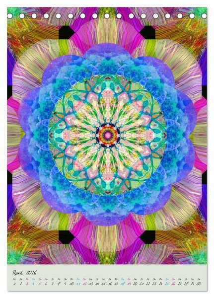 Produktbild: BLUMEN MANDALAS (Tischkalender 2026 DIN A5 hoch), CALVENDO Monatskalender
