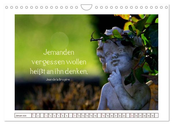 Produktbild: Engel-Kalender mit Zitaten (Wandkalender 2026 DIN A4 quer), CALVENDO Monatskalender