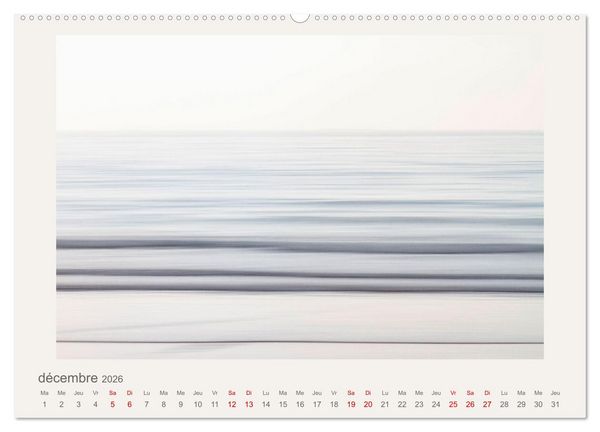 Produktbild: La mer sous le ciel (Calendrier mural 2026 DIN A2 vertical), CALVENDO calendrier mensuel