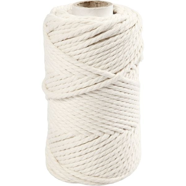 Produktbild: Creativ Company Macram&eacute;-Kordel Macram&eacute;-Kordel, Naturwei&szlig;, L 198 m, D 2 mm, 330 g/ 1 Rolle Makramee