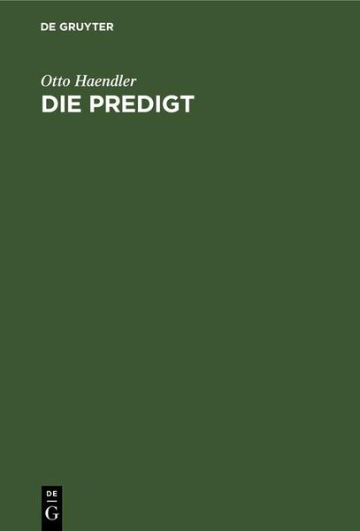 Produktbild: Die Predigt
