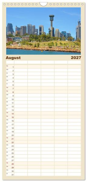 Produktbild: Familienplaner 2027 - Sydney - beeindruckende Metropole mit 5 Spalten (Wandkalender, 21 x 45 cm) CALVENDO