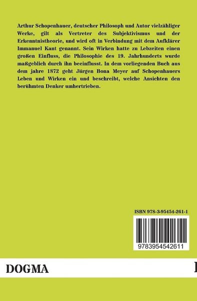 Produktbild: Arthur Schopenhauer als Mensch und Denker