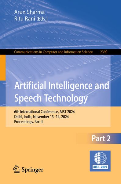 Produktbild: Artificial Intelligence and Speech Technology