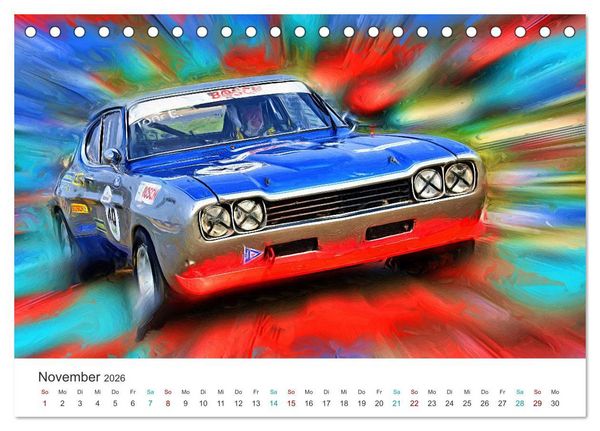 Produktbild: Kultautos - Capri und Escort (Tischkalender 2026 DIN A5 quer), CALVENDO Monatskalender