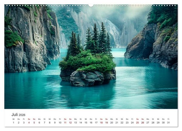Produktbild: Die Seele Alaskas - Gew&auml;sser des Nordens (Wandkalender 2026 DIN A2 quer), CALVENDO Monatskalender