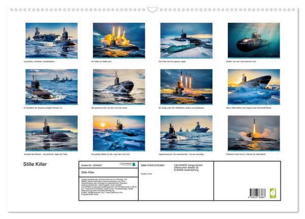 Produktbild: Stille Killer (Wandkalender 2027 DIN A2 quer), CALVENDO Monatskalender