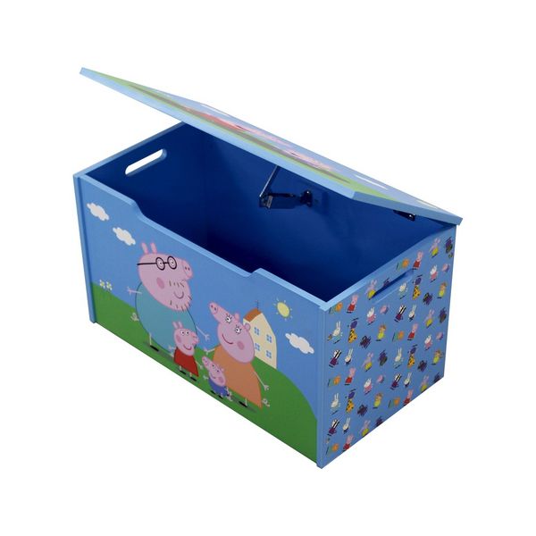 Produktbild: HTI-Living Peppa Pig Spielzeugkiste mit Deckel Kinder Aufbewahrungsbox Hellblau