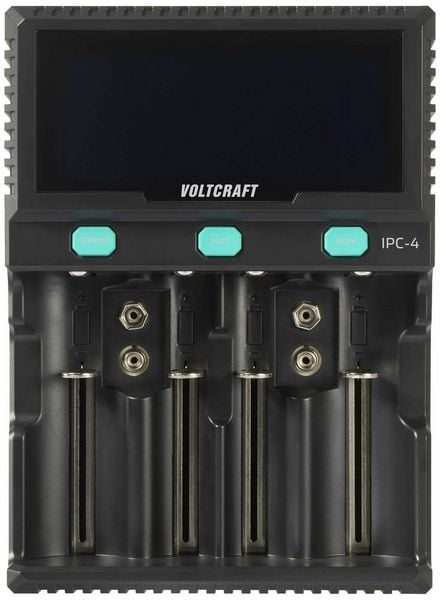 Produktbild: VOLTCRAFT IPC-4 Rundzellen-Ladeger&auml;t LiIon, LiFePO, NiMH, NiCd, LiFePO4 A, Mignon (AA), Micro (AAA), Mini (AAAA), Baby (C), Sub-C
