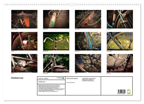 Produktbild: Weltfahrrad (Wandkalender 2026 DIN A2 quer), CALVENDO Monatskalender