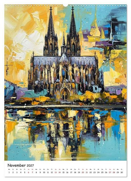 Produktbild: K&ouml;lner Dom-Impressionen: Eine k&uuml;nstlerische Reise (hochwertiger Premium Wandkalender 2027 DIN A2 hoch), Kunstdruck in Hochglanz