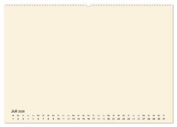 Produktbild: DIY Bastel-Kalender -Warme Pastell Farben- Zum Selbstgestalten (hochwertiger Premium Wandkalender 2026 DIN A2 quer), Kunstdruck in Hochglanz