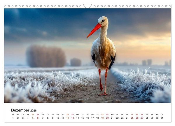 Produktbild: St&ouml;rche - Zeit f&uuml;r sch&ouml;ne Augenblicke (Wandkalender 2026 DIN A3 quer), CALVENDO Monatskalender