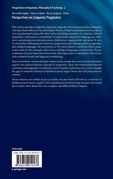 Produktbild: Perspectives on Linguistic Pragmatics