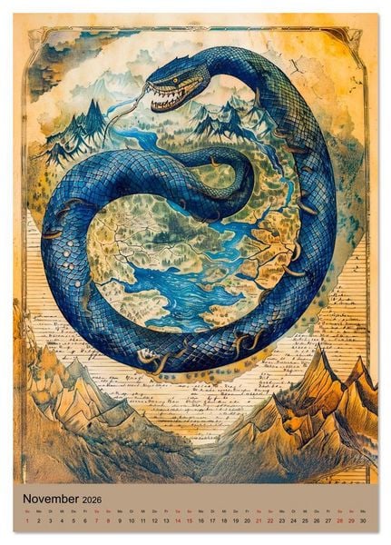 Produktbild: Wikinger - Mythologie - G&ouml;tter, Runen und Legenden (Tischkalender 2026 DIN A5 hoch), CALVENDO Monatskalender