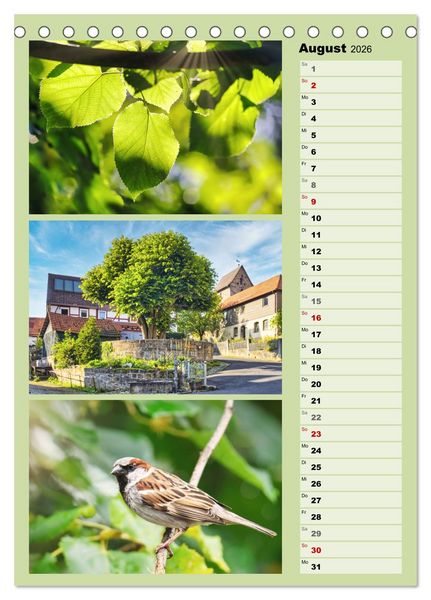 Produktbild: Hessisch Lichtenau (Tischkalender 2026 DIN A5 hoch), CALVENDO Monatskalender