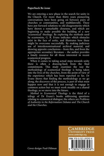 Produktbild: Method in Ecumenical Theology