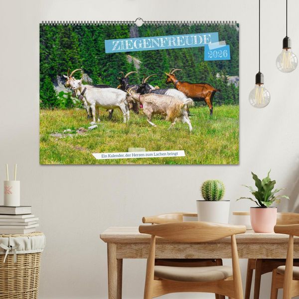 Produktbild: Ziegenfreude (Wandkalender 2026 DIN A2 quer), CALVENDO Monatskalender