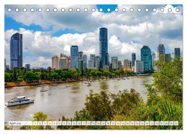 Produktbild: Brisbane Stadtansichten (Tischkalender 2026 DIN A5 quer), CALVENDO Monatskalender