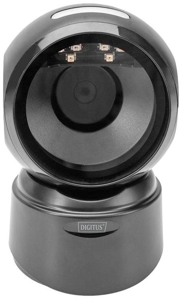 Produktbild: Digitus DA-81005 2D Barcode-Scanner Kabelgebunden 1D, 2D Laser Schwarz Desktop-Scanner (Station&auml;r) USB