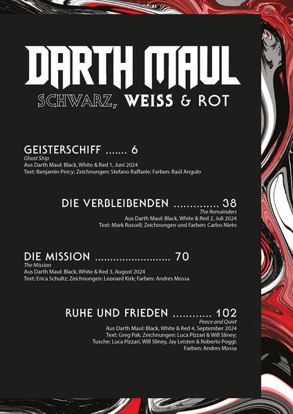 Produktbild: Star Wars Comics: Darth Maul - Schwarz, Wei&szlig; & Rot Deluxe