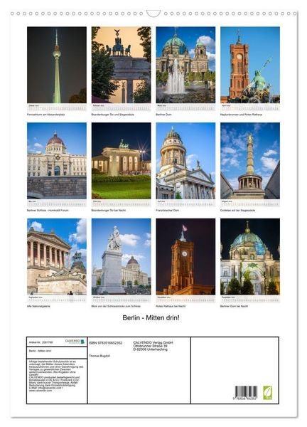 Produktbild: Berlin - Mitten drin! (Wandkalender 2026 DIN A2 hoch), CALVENDO Monatskalender