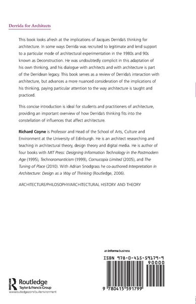 Produktbild: Derrida for Architects