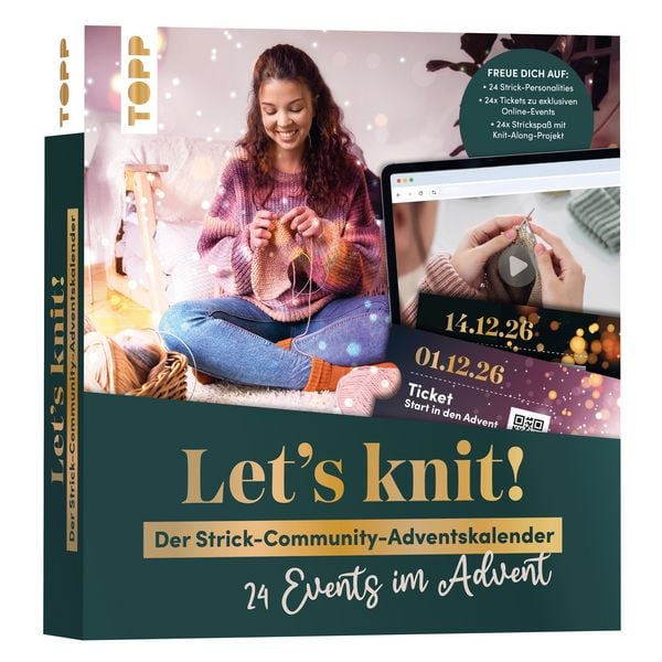 Produktbild: Let's knit! 24 Events im Advent