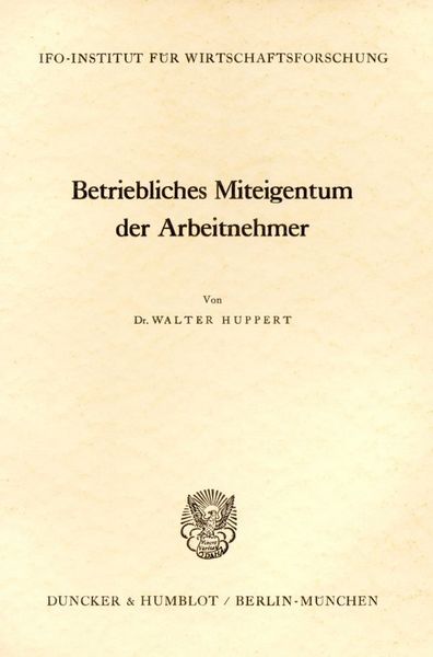 Produktbild: Betriebliches Miteigentum der Arbeitnehmer.