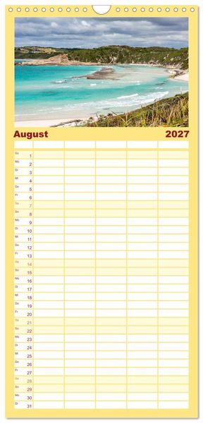 Produktbild: Familienplaner 2027 - Das s&uuml;dliche Australien - vielf&auml;ltig, &uuml;berraschend, unvergesslich mit 5 Spalten (Wandkalender, 21 x 45 cm) CALVENDO