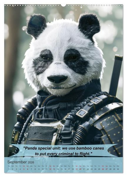 Produktbild: Animalistic and funny police officers (High Quality Premium Wall Calendar 2026 DIN A2 portrait),CALVENDO 12 Month Wall Calendar