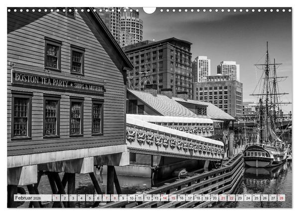 Produktbild: BOSTON Monochrome Stadtansichten (Wandkalender 2026 DIN A3 quer), CALVENDO Monatskalender