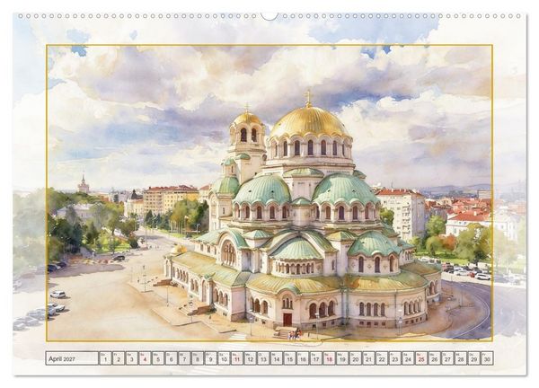 Produktbild: Bulgarien - Balkanstaat mit Schwarzmeerk&uuml;ste (Wandkalender 2027 DIN A2 quer), CALVENDO Monatskalender