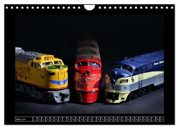 Produktbild: Amerikanische Modelleisenbahnen (Wandkalender 2026 DIN A4 quer), CALVENDO Monatskalender