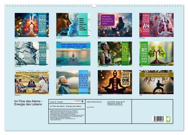 Produktbild: Im Flow des Atems - Energie des Lebens (Wandkalender 2026 DIN A2 quer), CALVENDO Monatskalender
