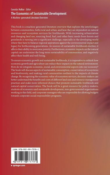 Produktbild: The Economics of Sustainable Development