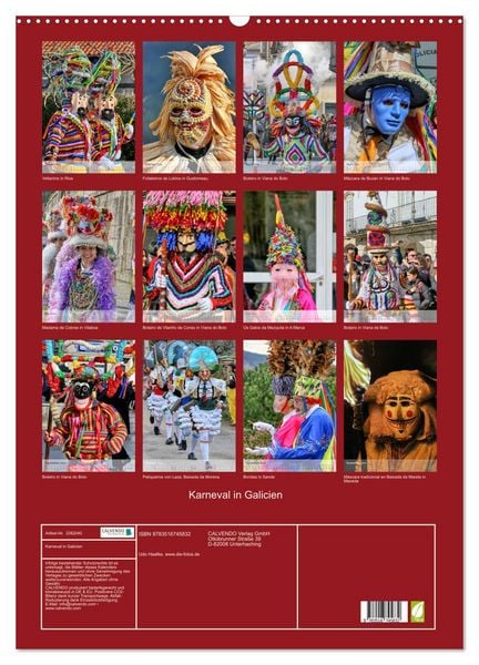 Produktbild: Karneval in Galicien (Wandkalender 2026 DIN A2 hoch), CALVENDO Monatskalender
