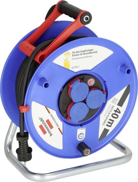 Produktbild: Kunststoff-Kabeltrommel H07RN-F 3G2,5 1233120 Farbe blau/ schwarz Ausf&uuml;hrung Kabeltrommel Kunststoff Zuleitung H07RN-F 3