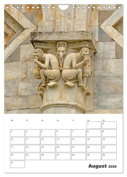 Produktbild: Pisa - Reiseplaner (Wandkalender 2026 DIN A4 hoch), CALVENDO Monatskalender