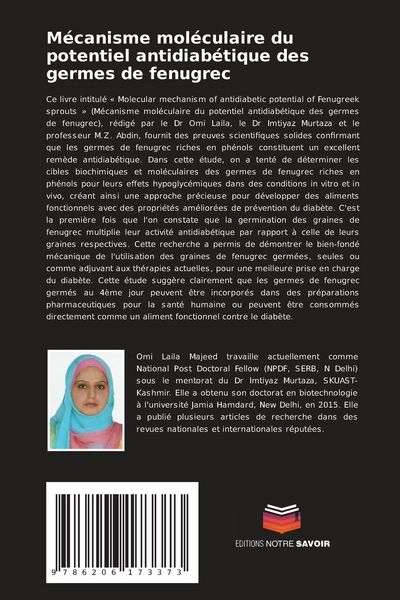 Produktbild: M&eacute;canisme mol&eacute;culaire du potentiel antidiab&eacute;tique des germes de fenugrec