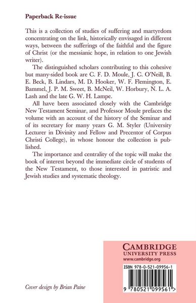Produktbild: Suffering and Martyrdom in the New Testament