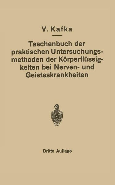 Produktbild: Taschenbuch der praktischen Untersuchungsmethoden der K&ouml;rperfl&uuml;ssigkeiten bei Nerven- und Geisteskrankheiten