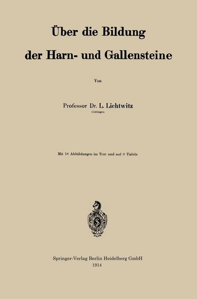 Produktbild: &Uuml;ber die Bildung der Harn- und Gallensteine